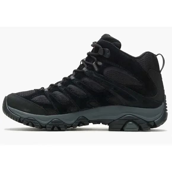 Merrel Moab 3 Mid Black Night Hiking Boots Men's Size 9.5 New Shoe